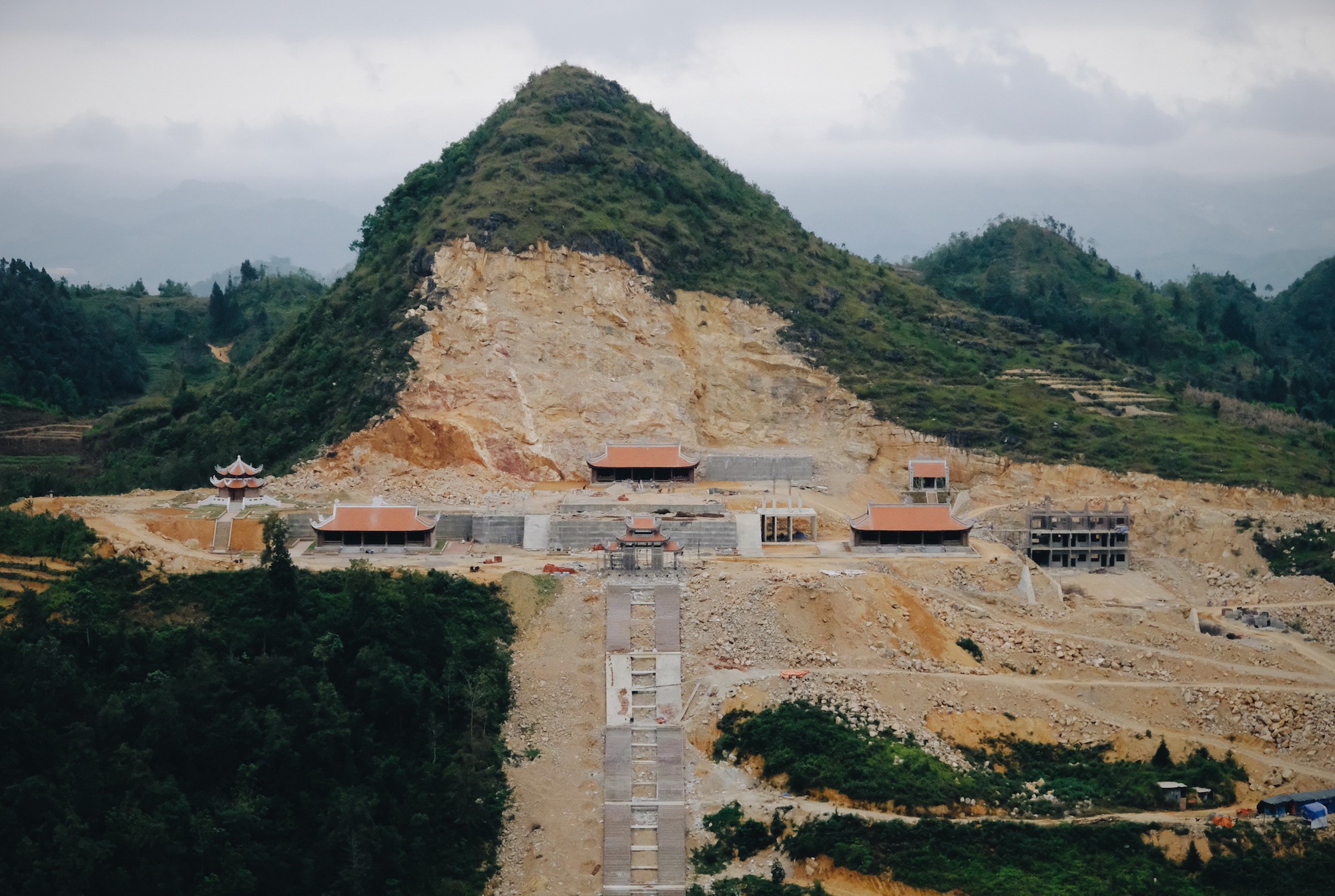 Mountain flattened for tourism project near Vietnam’s iconic flagpole