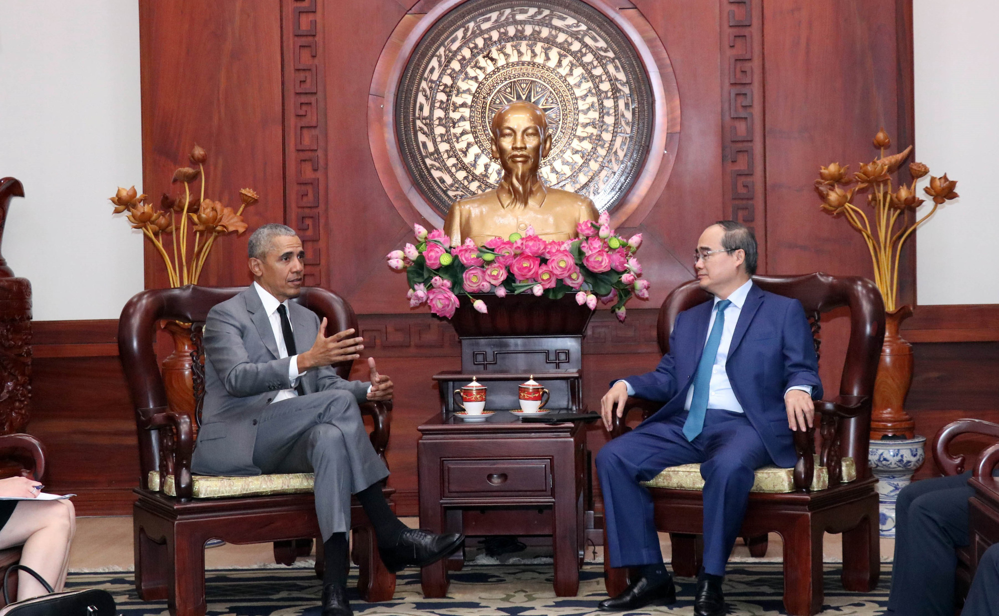 Barack Obama, Ho Chi Minh City Party chief talk Vietnam-U.S. ties
