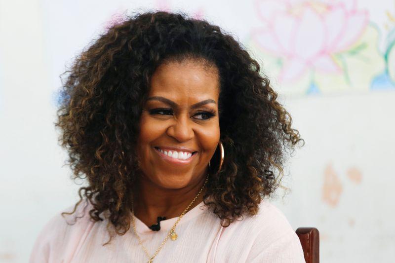 Michelle Obama tells girls to fight man's 'presumption' to power