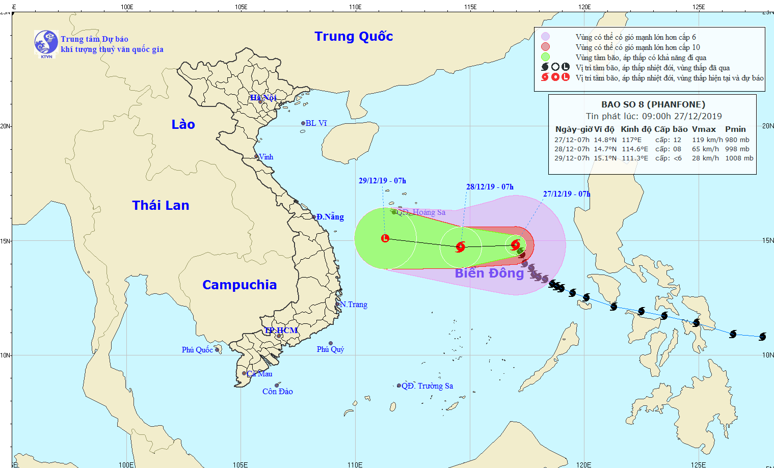 Tropical storm Phanfone to weaken before making landfall in Vietnam