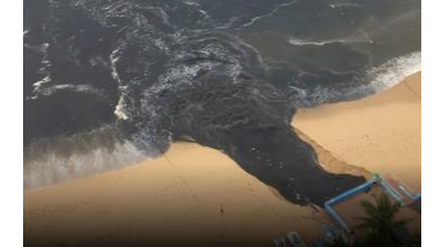 'Nauseous' sewage spill in Mexican beach resort captured in viral video