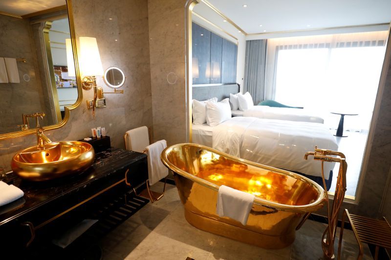 From tubs to toilets, Vietnam hotel opens with gold-plated pizzazz