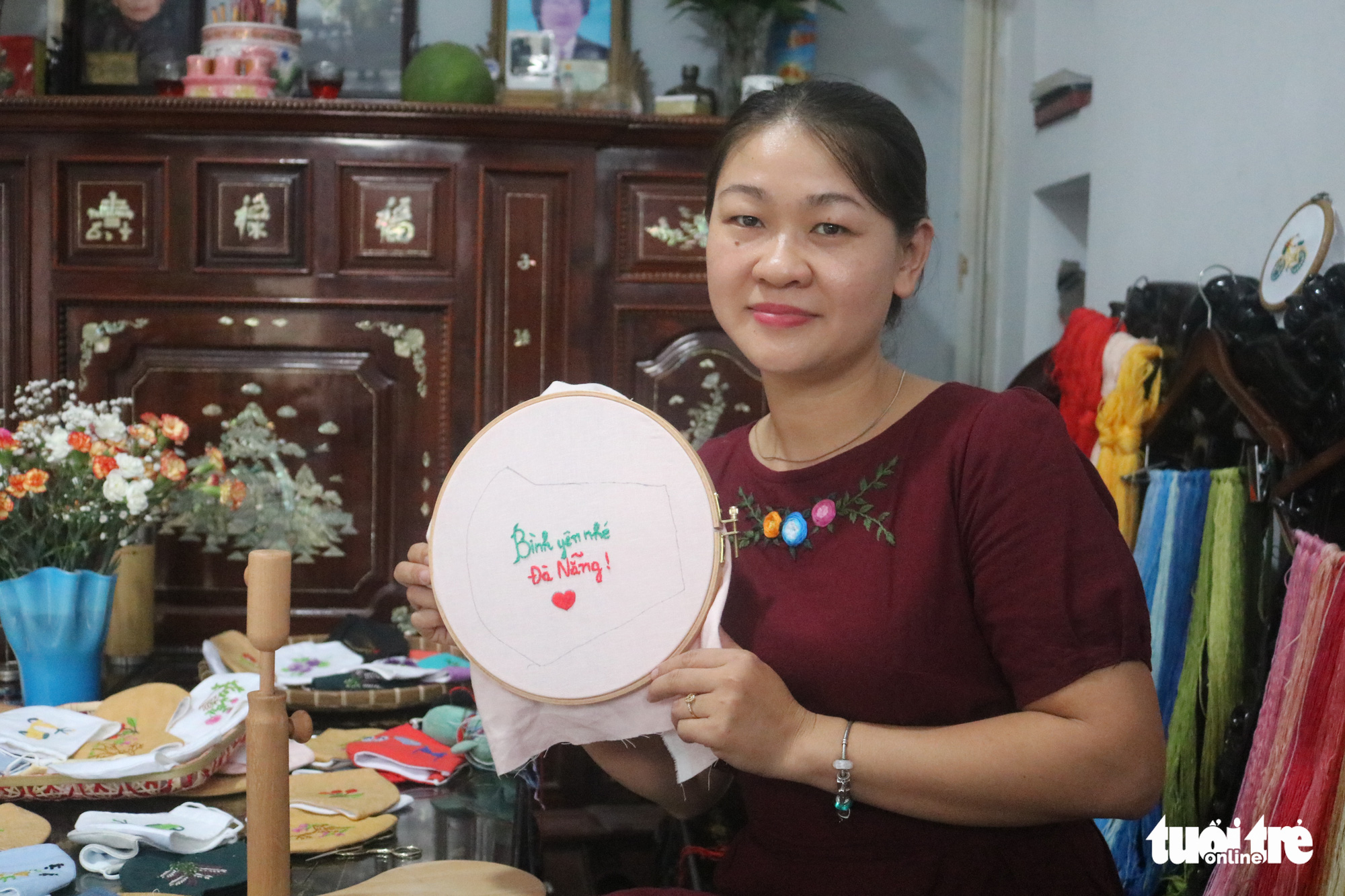 Amateur embroidery artists turn masks into fashion items amid coronavirus pandemic in Vietnam
