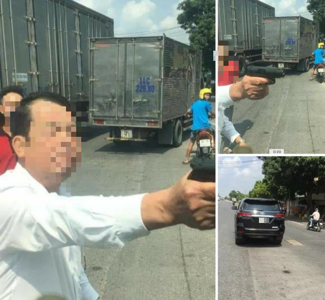 Vietnam company director nabbed for threatening trucker at gunpoint during road rage