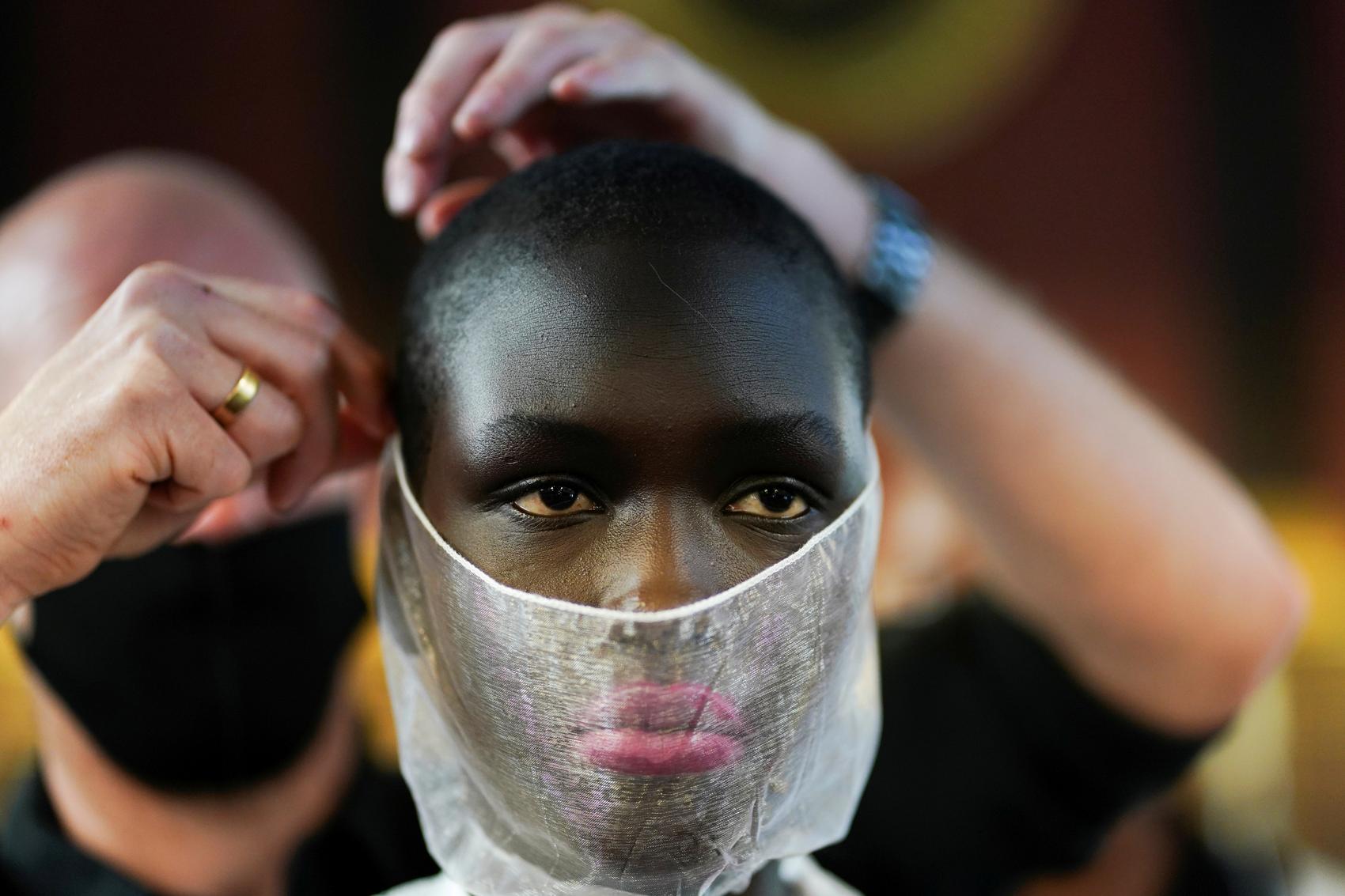 Designer Bora Aksu presents pandemic-inspired collection at London Fashion Week