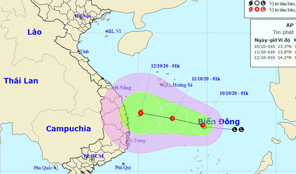 New tropical depression bound for central Vietnam