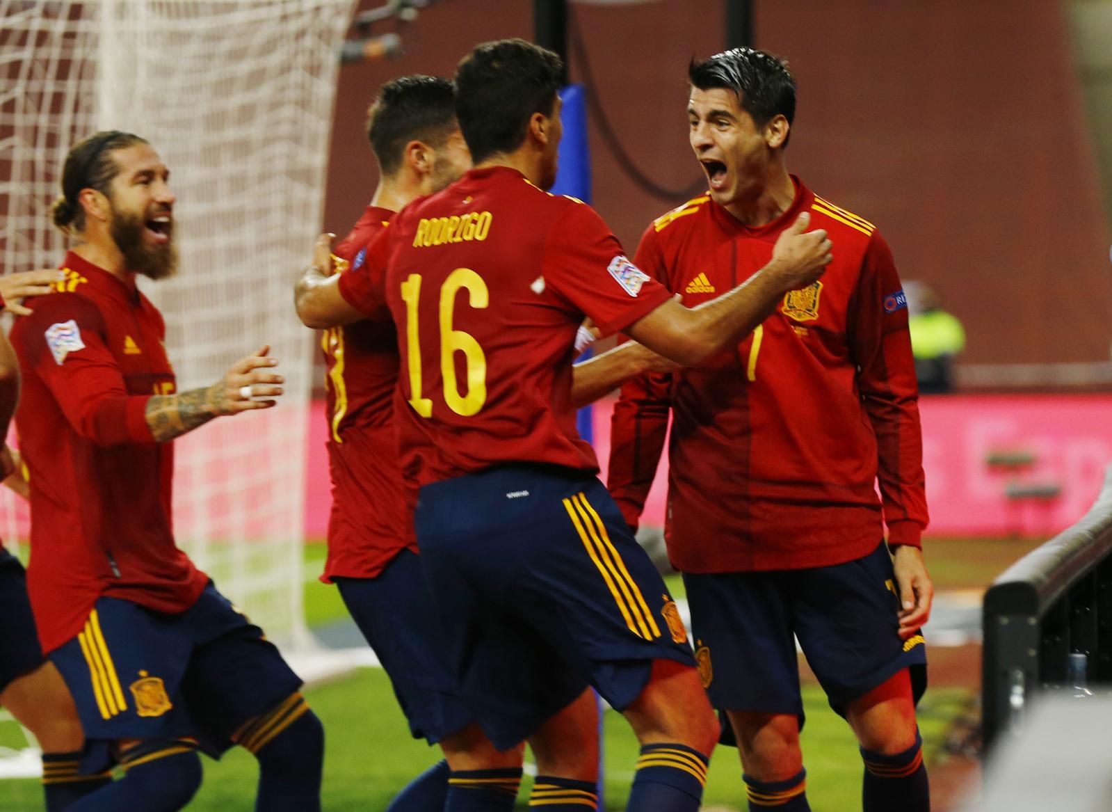 Spain hammer Germany 6-0 to reach Nations League final four