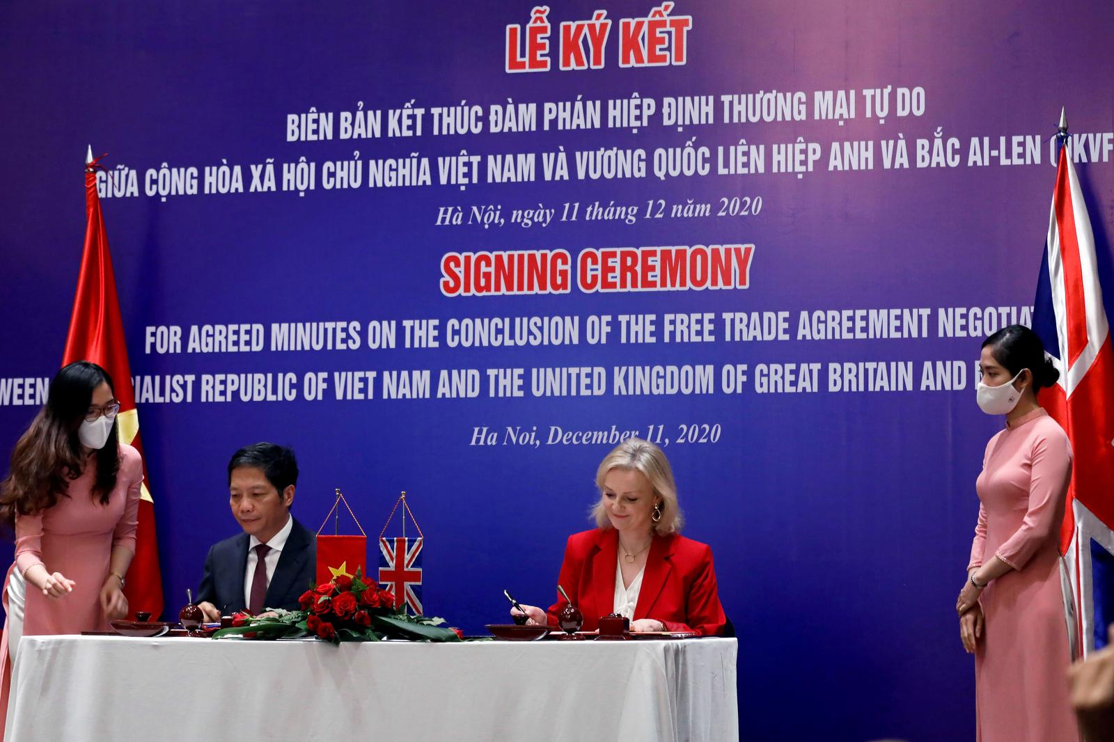 Vietnam, Britain sign free trade deal, to take effect Dec. 31