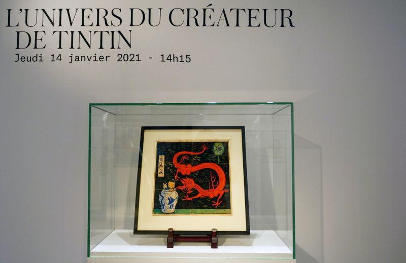 After years in a drawer, Tintin painting sells for 3.2 million euros