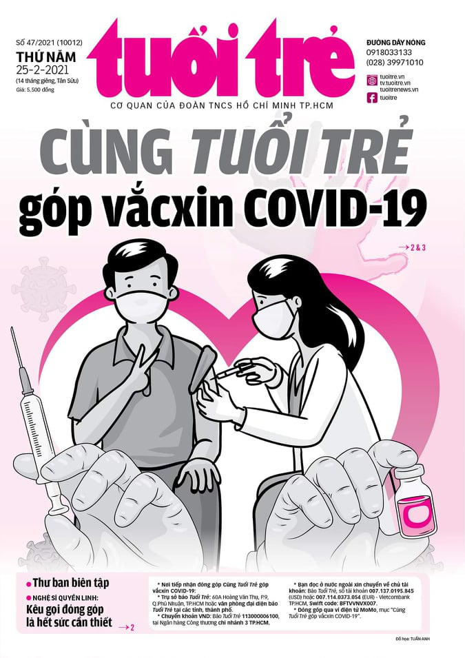 Tuoi Tre holds crowdfunding campaign for COVID-19 vaccination in Vietnam