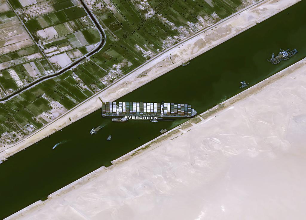 Suez Canal Authority restarts tugging attempts to free stranded ship