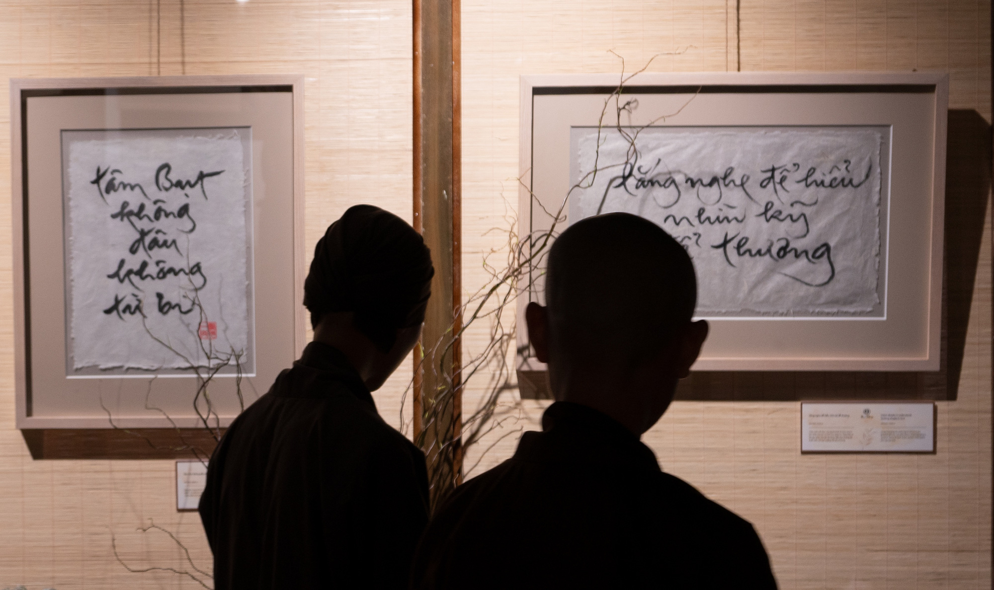 Calligraphy by Zen master Thich Nhat Hanh on display in Ho Chi Minh City