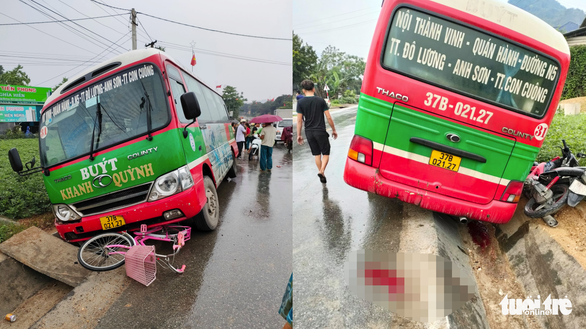 Fifth-grade girl dies as passenger bus collides with motorbike in Vietnam