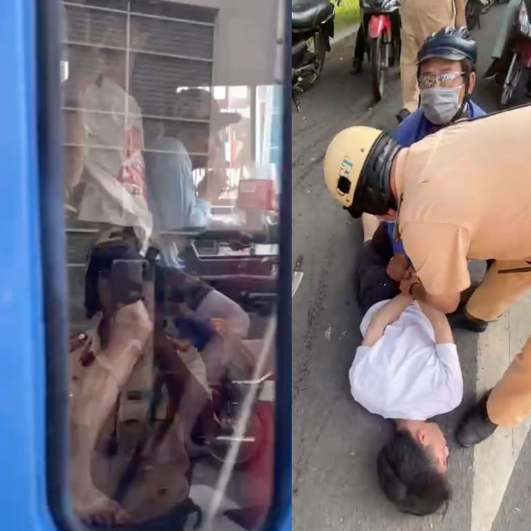 Police stop man holding bus driver at knifepoint under drug influence in Ho Chi Minh City