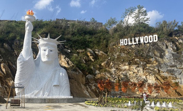 Officials to inspect construction of disproportionate Statue of Liberty replica in northern Vietnam