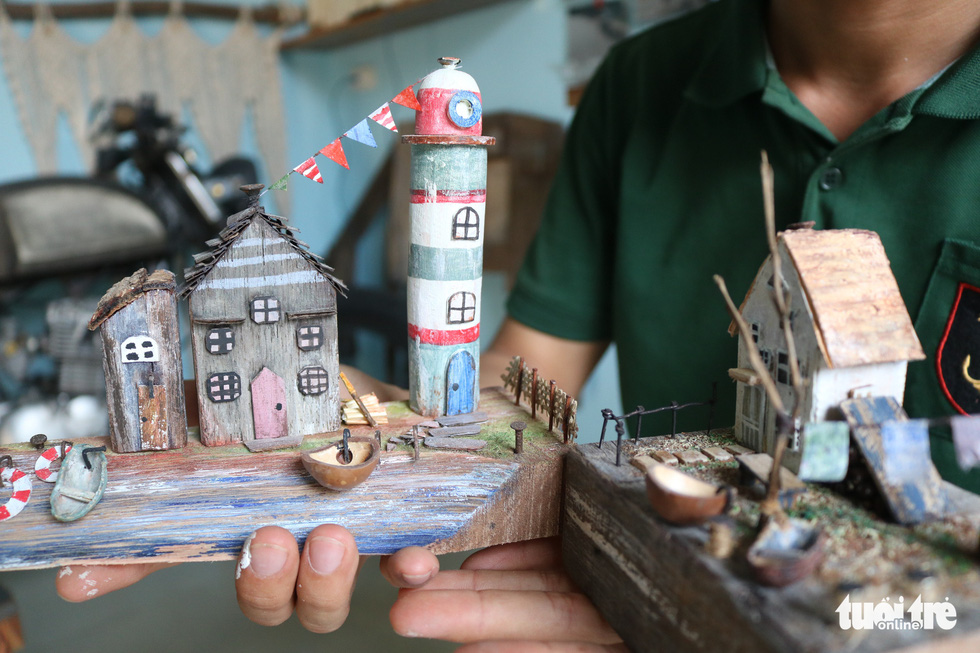 In Vietnam, young designer turns wood chip miniatures into side hustle