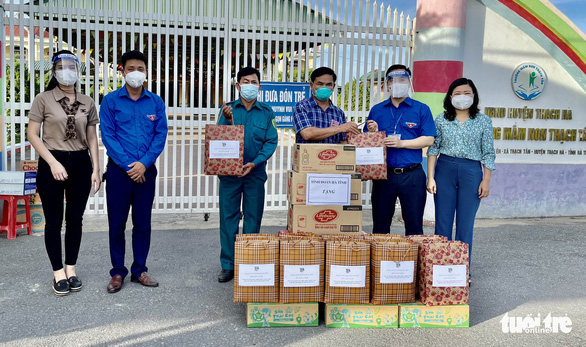 In central Vietnam, teachers send care packages to students in quarantine