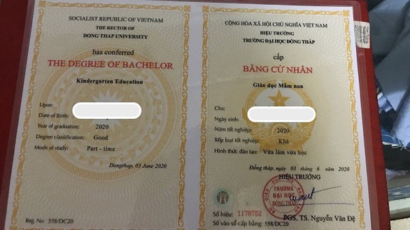 Forged higher education diplomas openly on sale on social media in Vietnam