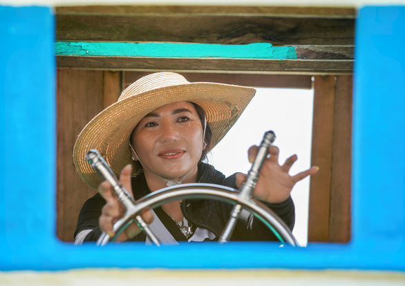 A woman who sails a ship on Vietnam's southern seas
