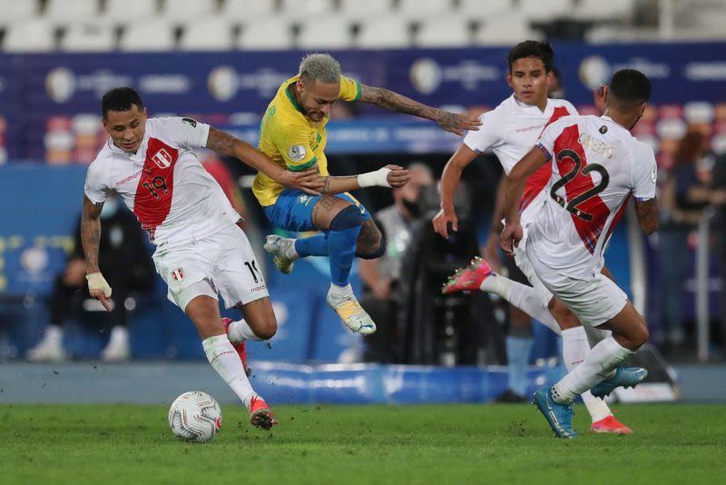 Soccer-Brazil beat Peru 1-0 to move into Copa America final
