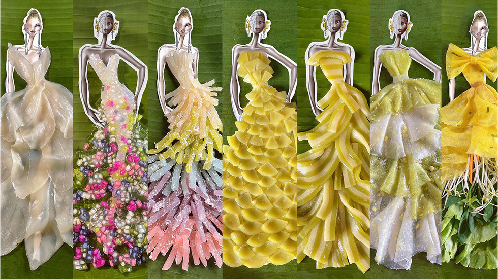 Vietnamese designer creates appetizing dresses out of traditional desserts