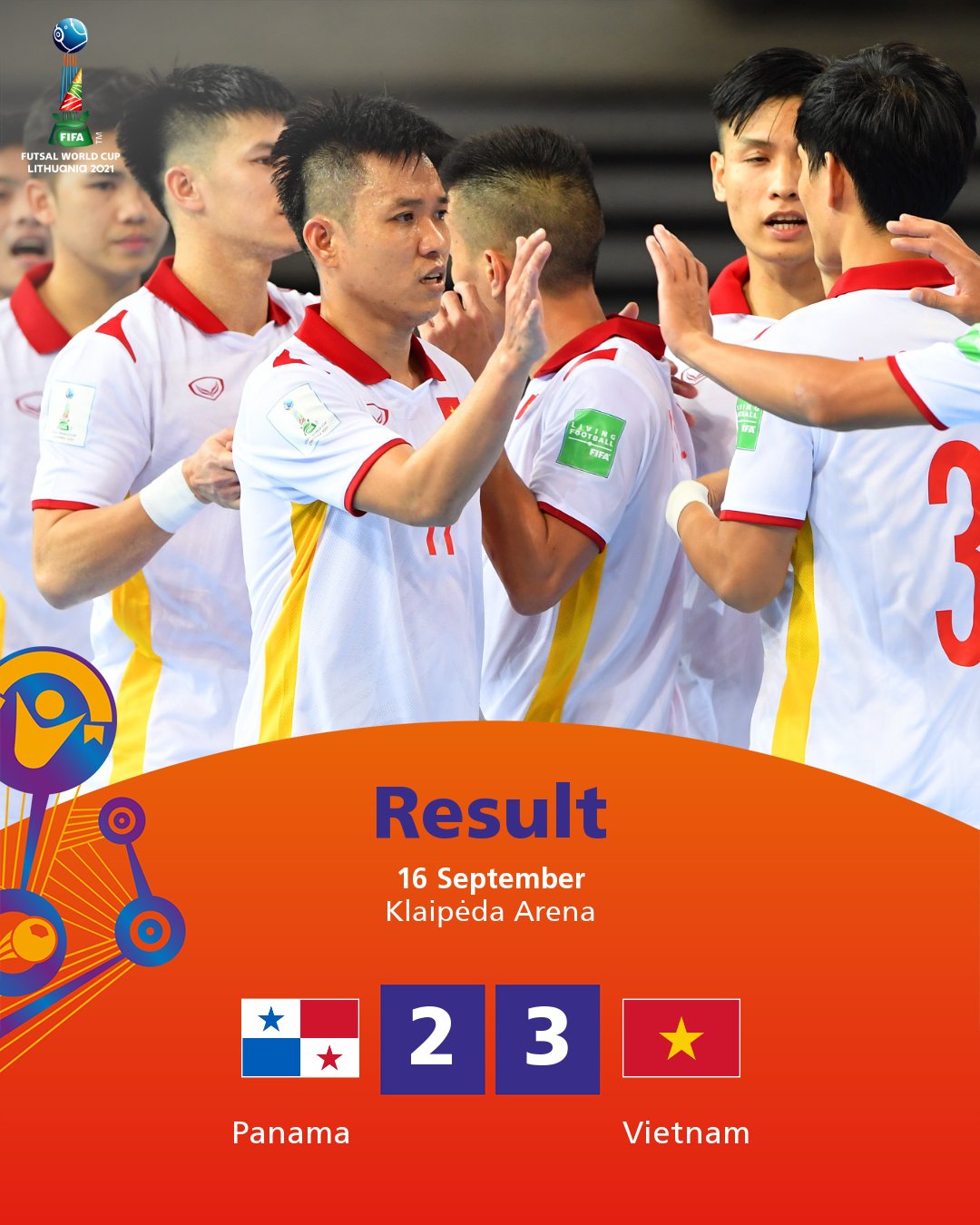 Vietnamese player scores best goal at FIFA Futsal World Cup 2021