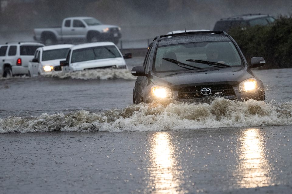 Mudslides, power outages as storm drenches burn-scarred California