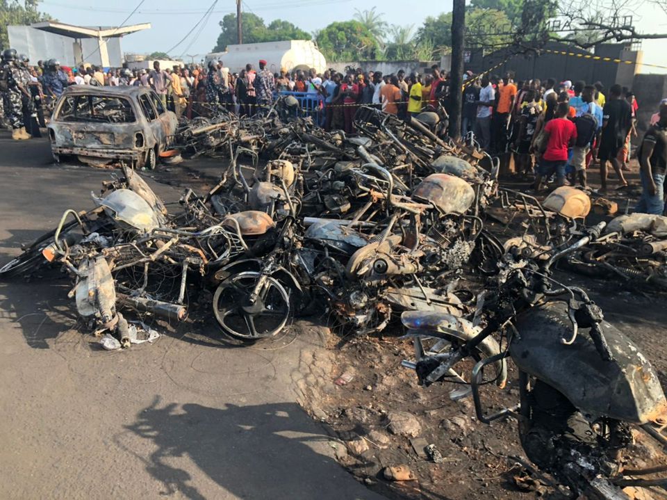 Ninety-nine killed in fuel tanker blast in Sierra Leone capital