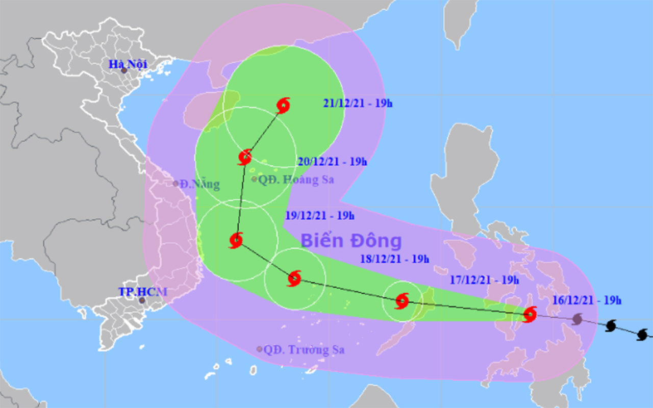 Typhoon Rai to have unusual developments after entering East Vietnam Sea