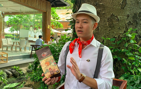 This young man has big ambition for Vietnamese coffee