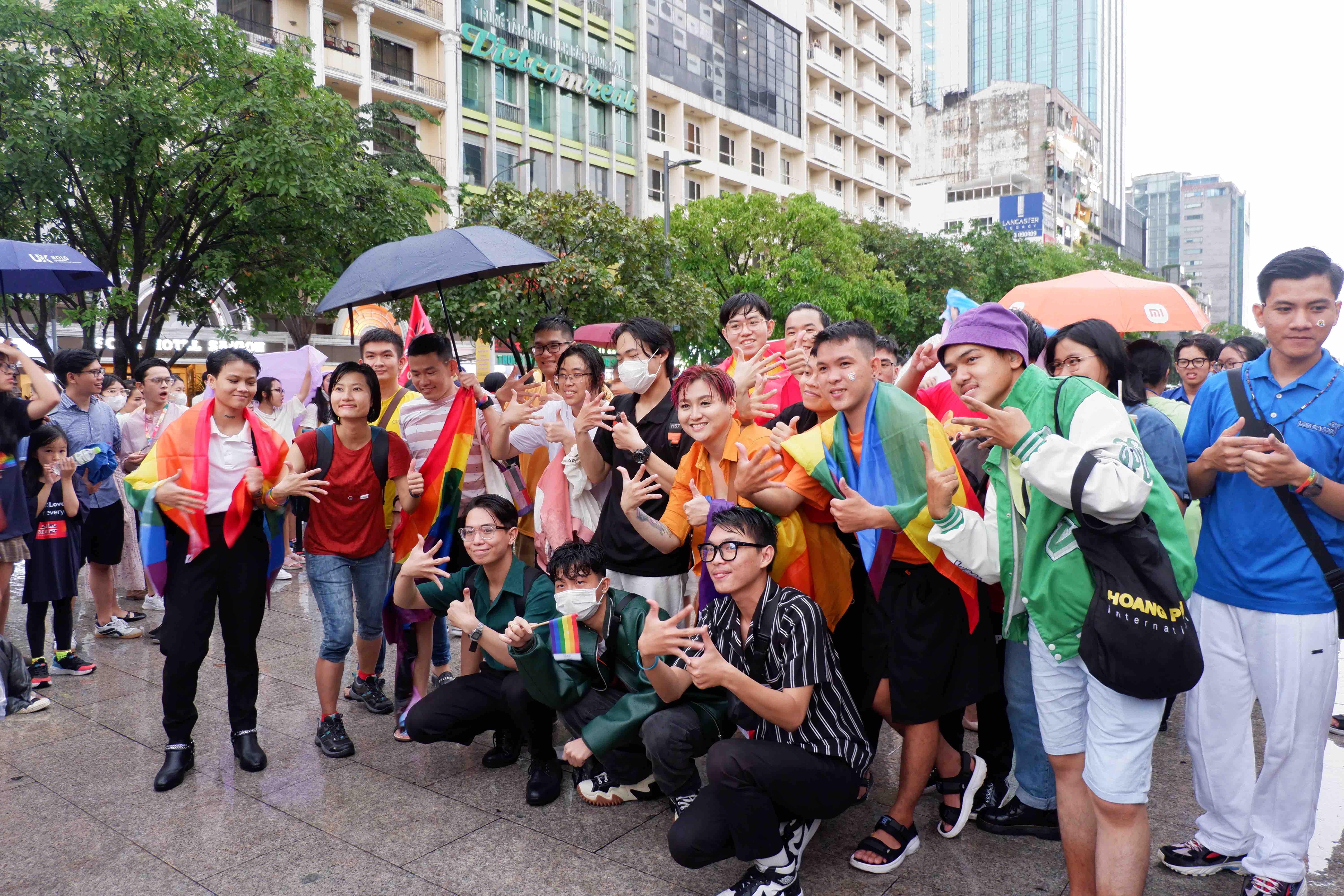 LGBTI+ members join pride parade in Ho Chi Minh City under the rain