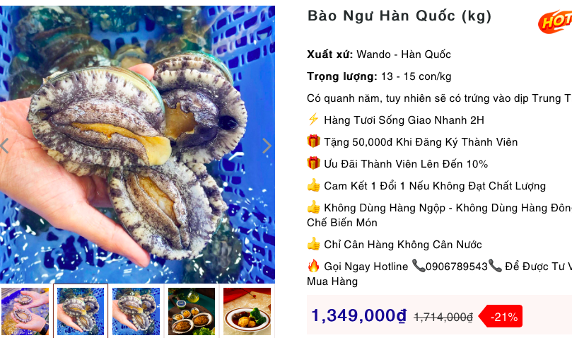 Too good to be true? Surprisingly cheap abalone floods Ho Chi Minh City market