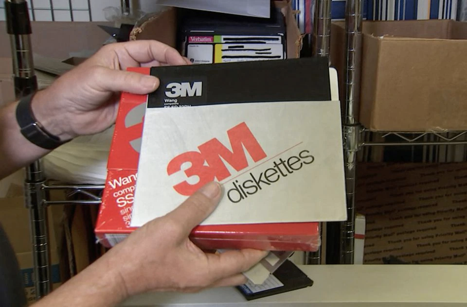 A 1990s relic, floppy disks get second life at California warehouse