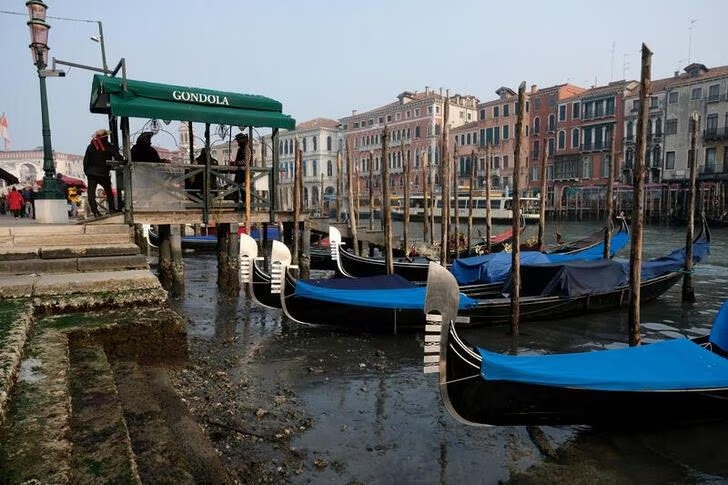 Italy faces new drought alert as Venice canals run dry
