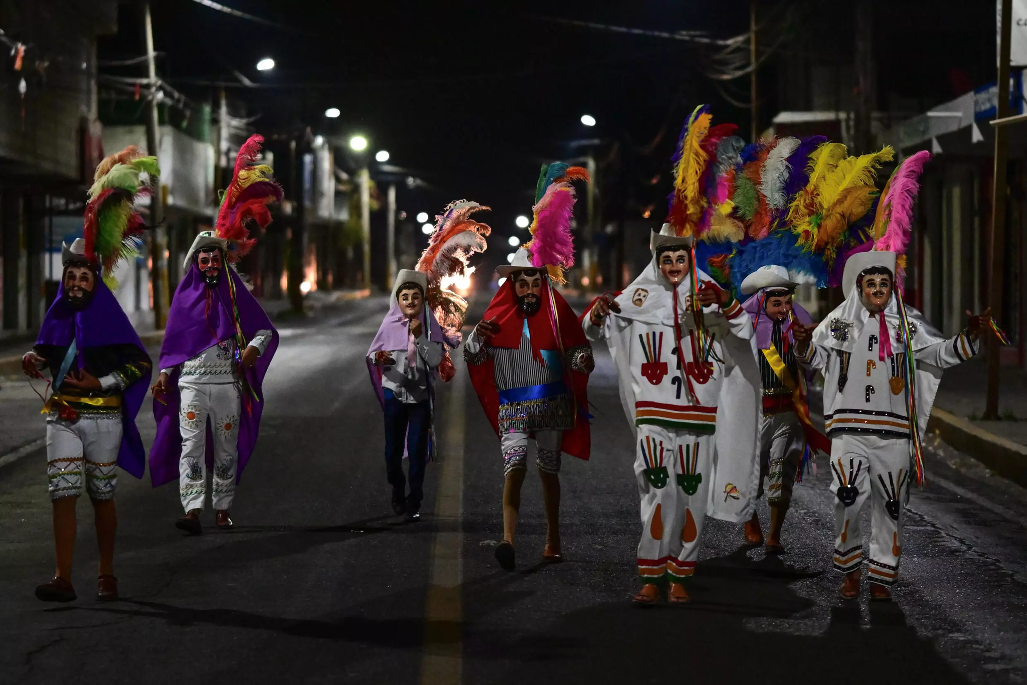 Mexican carnival mocks European colonizers
