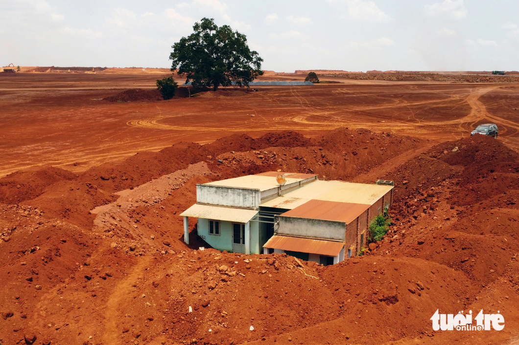 A few households steadfastly refuse relocation from Long Thanh airport construction site in southern Vietnam