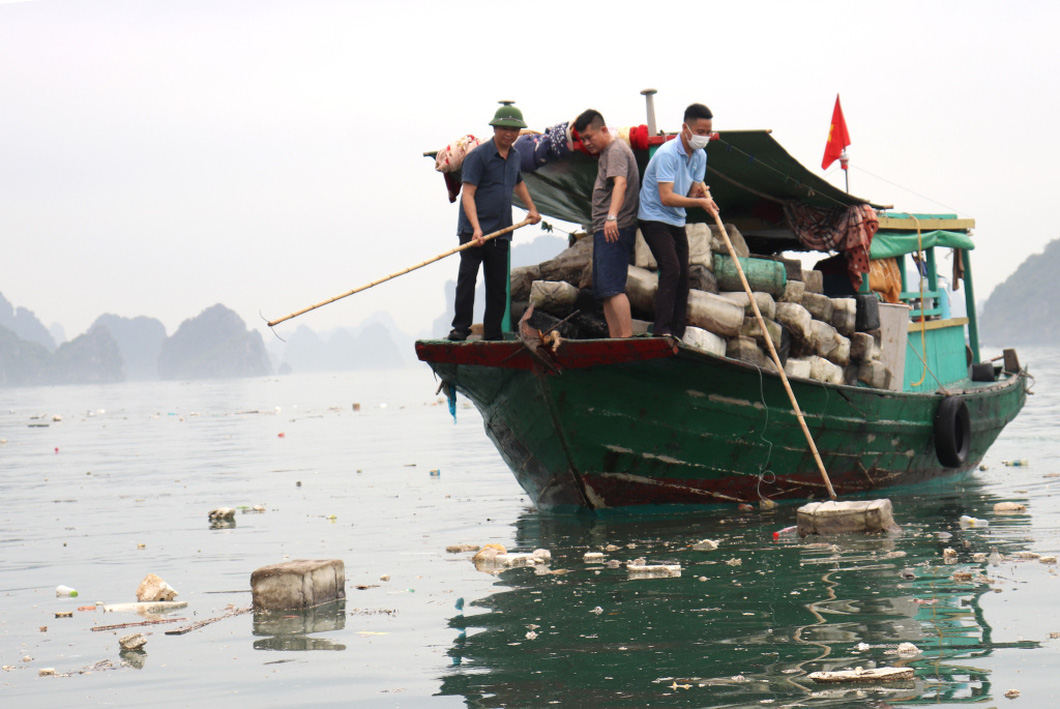 Vietnam’s Ha Long Bay grapples with floating styrofoam buoys