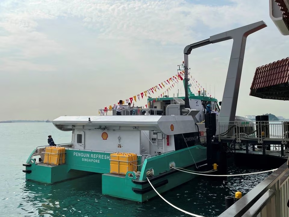 Shell launches its first electric ferry at Singapore plant