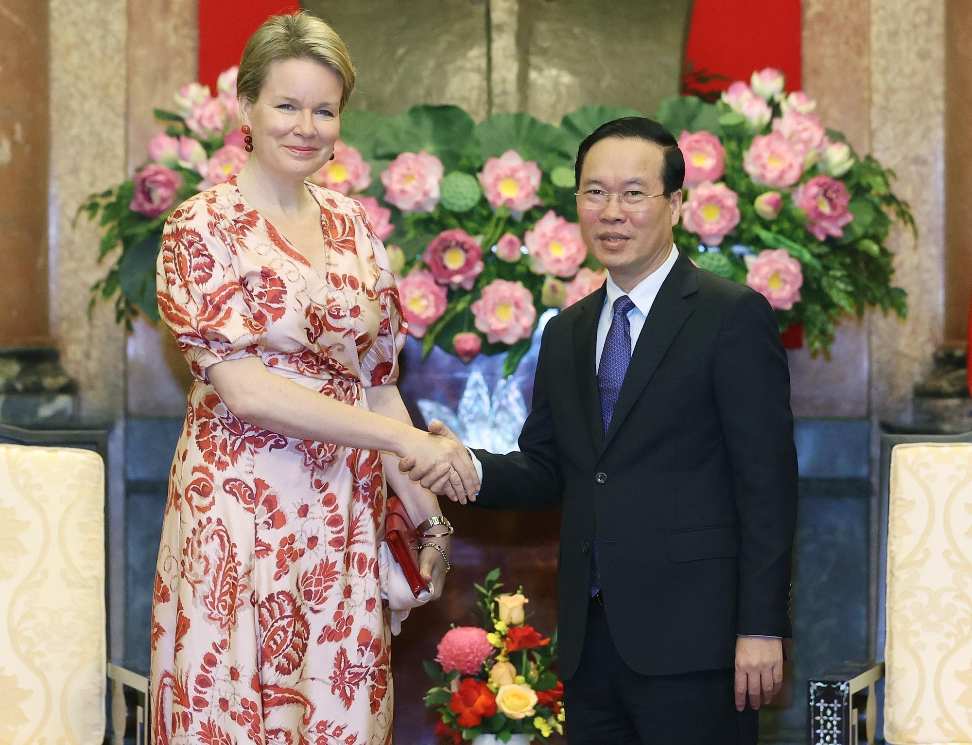Vietnamese state president hosts Belgian queen