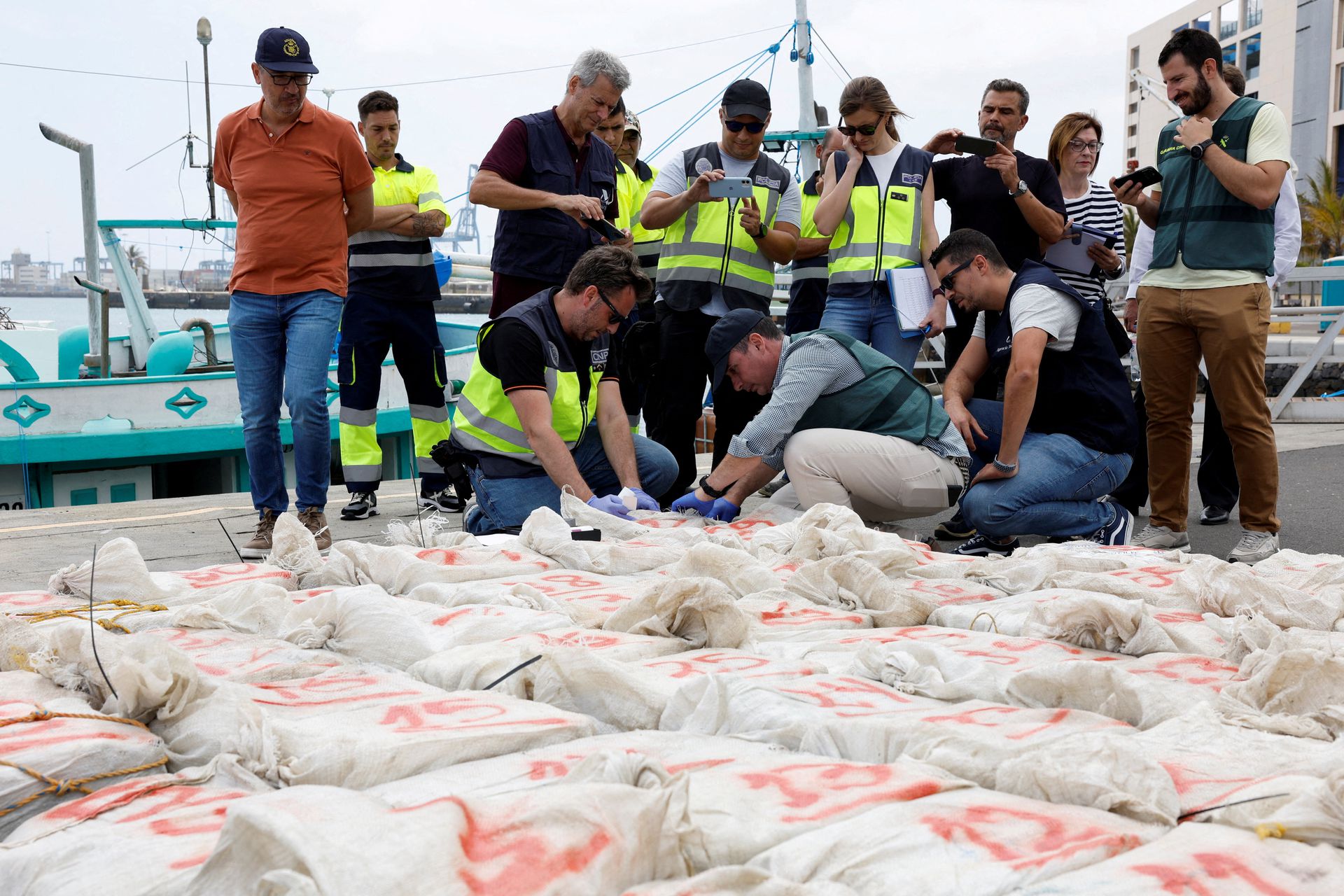 Spain seizes Brazilian fishing boat with cocaine haul on rough seas