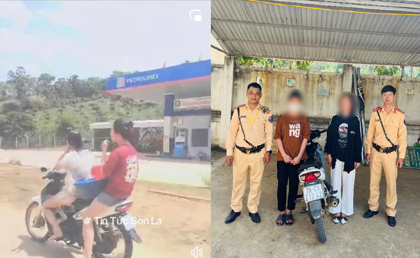 Vietnamese girls booked for taking shower while riding motorbike