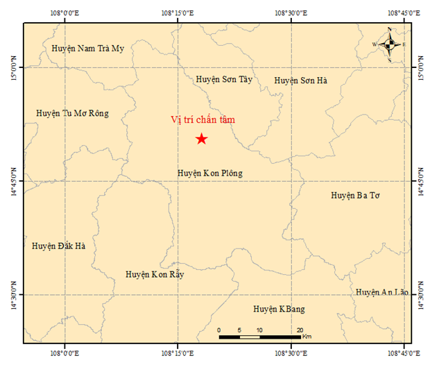 District in Vietnam’s Central Highlands struck by 4 successive earthquakes