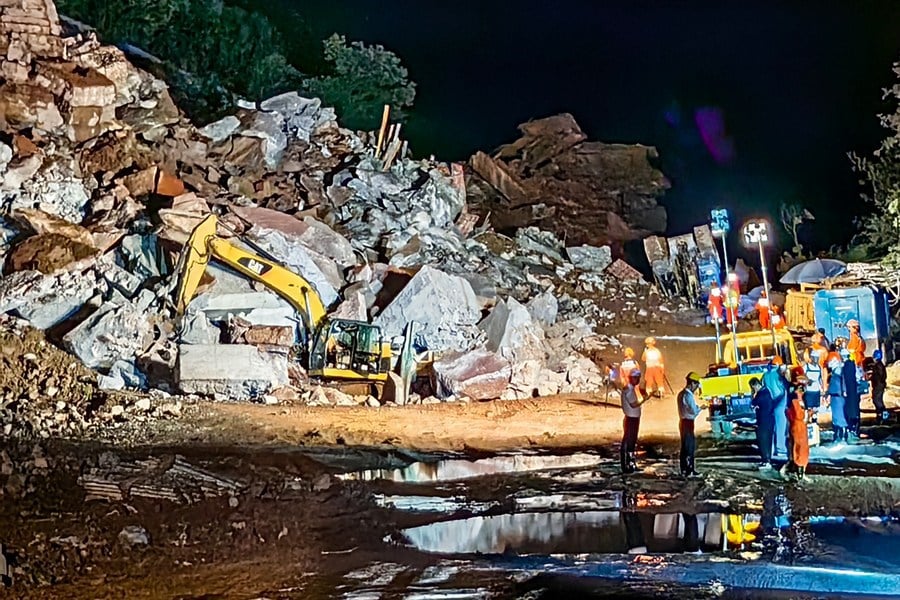 One dead, 7 missing in central China highway landslide