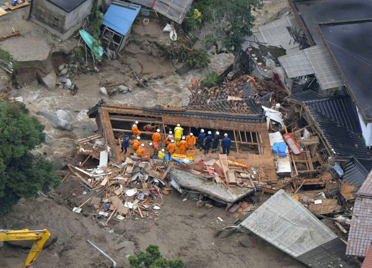 Heavy rain in southern Japan leaves up to six dead, 3 missing