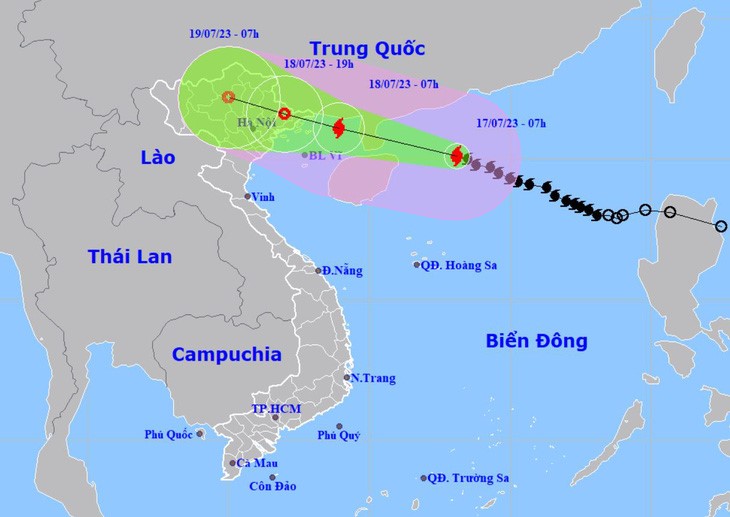 Typhoon Talim to hit Quang Ninh - Thai Binh area in northern Vietnam: forecast