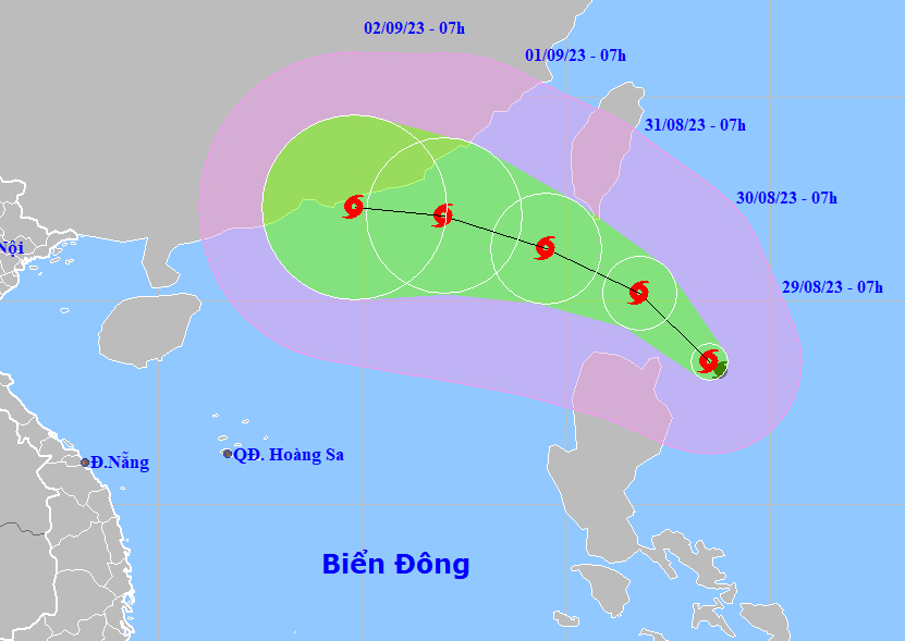 Typhoon Saola could enter East Vietnam Sea