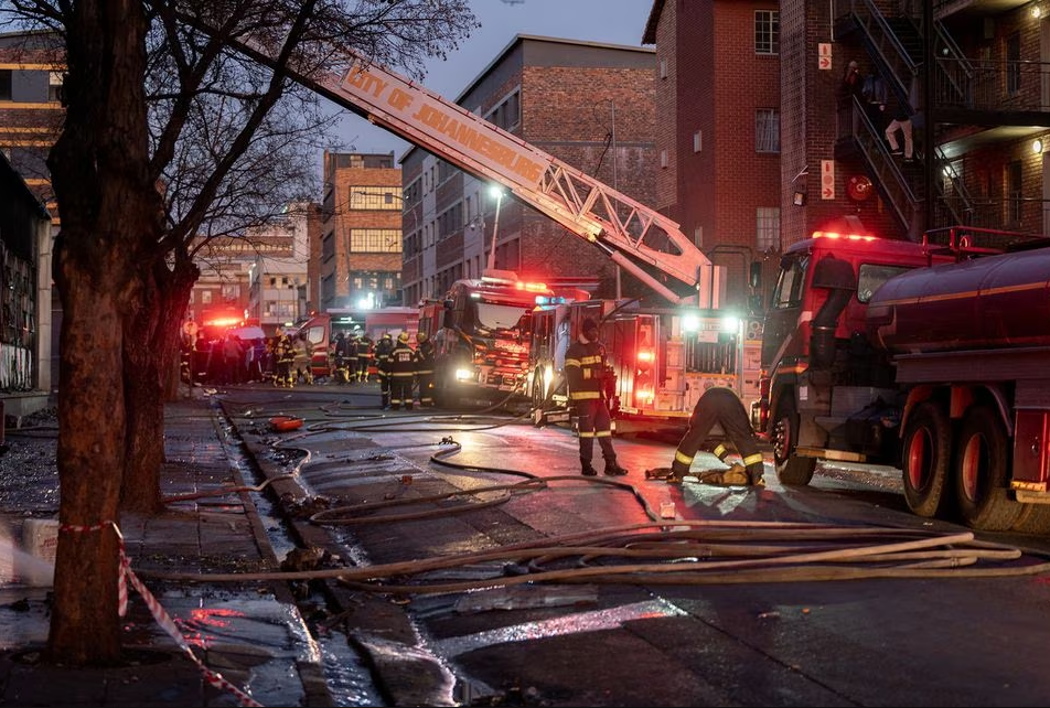 Johannesburg apartment fire kills 73; building reported occupied by homeless