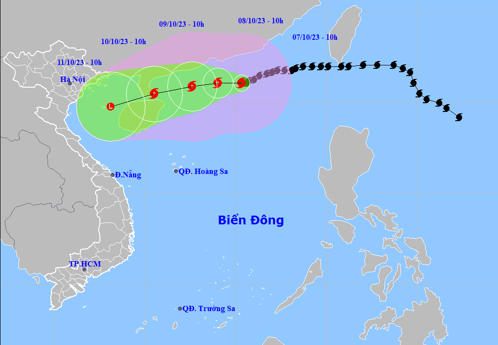 Typhoon Koinu could head toward Gulf of Tonkin