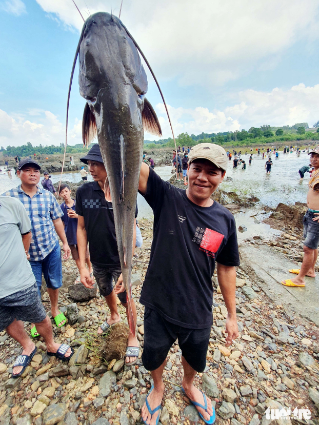 Giant fish caught following water release from southern Vietnam’s hydroelectric dam