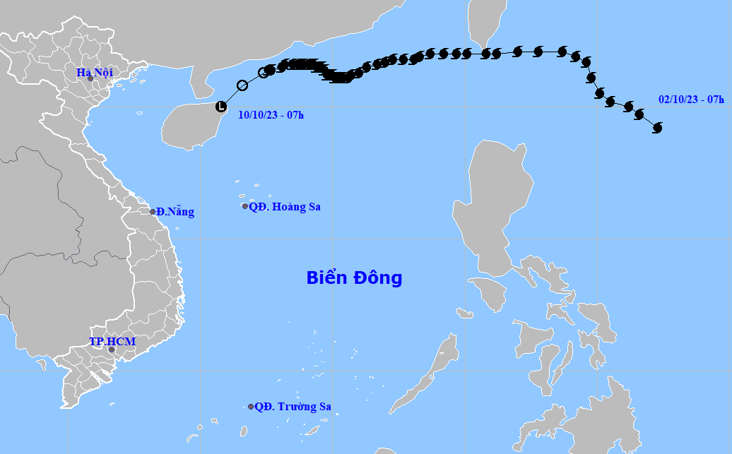 Typhoon Koinu rapidly weakens, central Vietnam likely to see intense rainfall